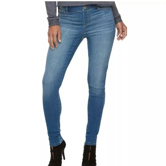 Juicy Couture Denim - Juicy Couture Womens Flaunt It Low-Rise Pull-On Jean Leggings Size 4